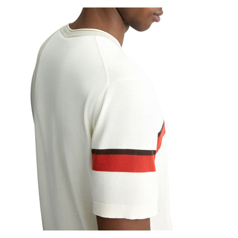 Liu Jo T-shirt T-shirt Uomo Color - block in maglia Panna - Francavilla Moda