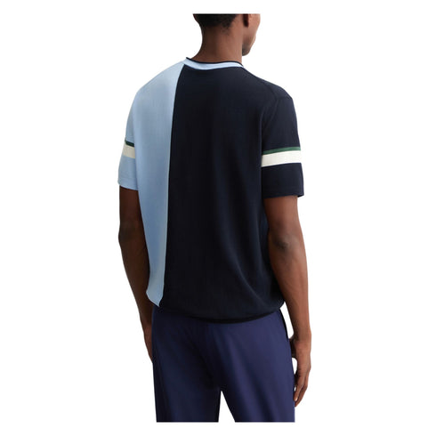 Liu Jo T-shirt T-shirt Uomo Color - block in maglia Blu celeste P25 - LIU.JOQA5233MA71P - M9450 - M - Francavilla Moda