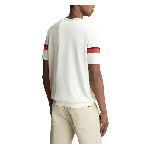 Liu Jo T-shirt T-shirt Uomo Color - block in maglia Panna - Francavilla Moda