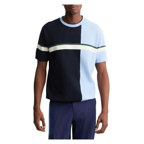 Liu Jo T-shirt T-shirt Uomo Color - block in maglia Blu celeste P25 - LIU.JOQA5233MA71P - M9450 - M - Francavilla Moda