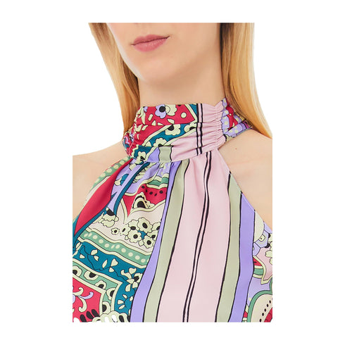 LIU JO Top Top Donna a collo alto con fantasia Multicolor - Francavilla Moda