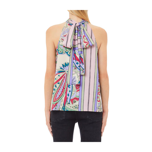 LIU JO Top Top Donna a collo alto con fantasia Multicolor - Francavilla Moda