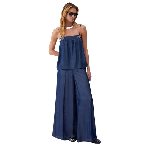 Liu Jo Top Top Donna in denim con spalline sottili 40 - Francavilla Moda