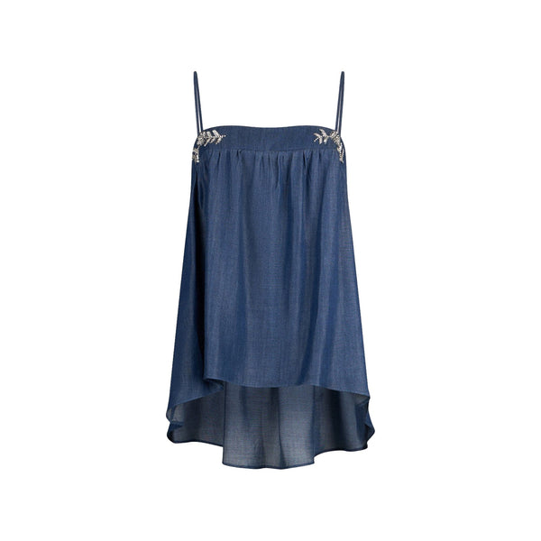 Liu Jo Top Top Donna in denim con spalline sottili 40 - Francavilla Moda