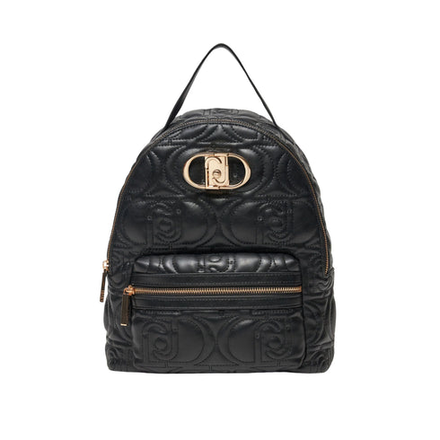 Liu Jo Zaino Zainetto Donna con logo in rilievo Nero - Francavilla Moda