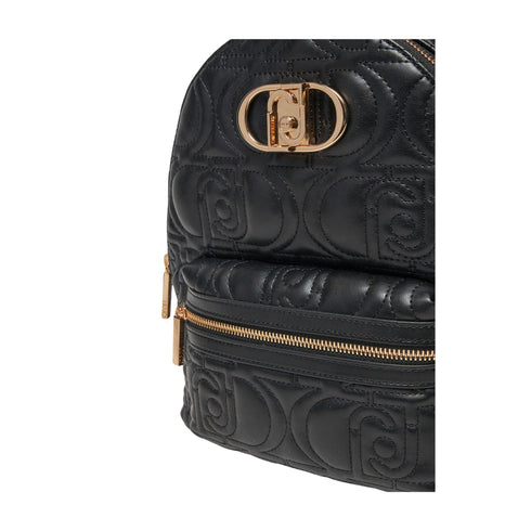 Liu Jo Zaino Zainetto Donna con logo in rilievo Nero - Francavilla Moda
