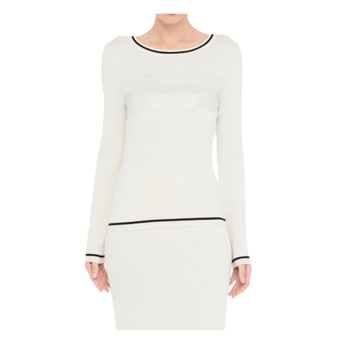 LIU.JO Maglia Maglia Donna girocollo con strass S - Francavilla Moda