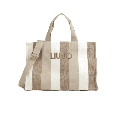 LIU.JO SOFT Borsa a mano LIU.JO SOFT Borsa Tote Donna Striped Canvas Beige UNI - Francavilla Moda