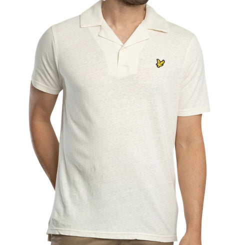 Lyle & Scott Polo Polo Uomo in misto lino e cotone Naturale - Francavilla Moda