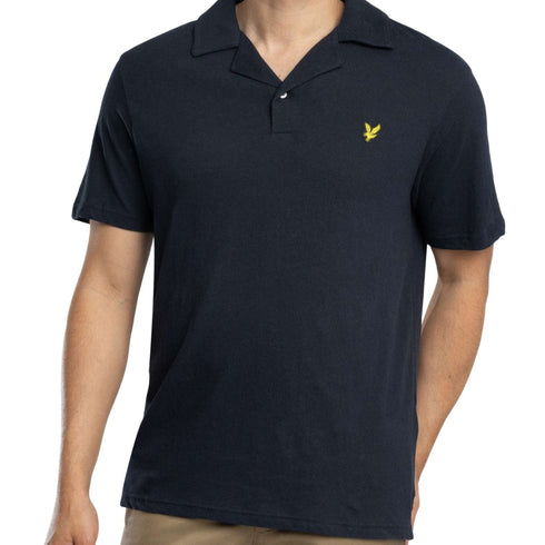 Lyle & Scott Polo Polo Uomo in misto lino e cotone Dark navy P25 - LYLE&SCOTTSP2217V - Z271 - S - Francavilla Moda