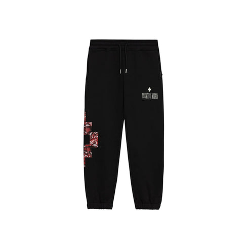 Marcelo Burlon County of Milan Pantalone Pantaloni Con Stampa Logo Lineout E Serpenti XS - Francavilla Moda