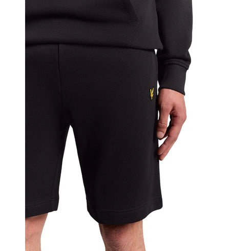 Shorts Uomo in Felpa con logo nero dettaglio-Francavilla Moda