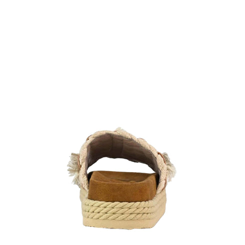 Mou Ciabatta Ciabatta Donna monofascia con frange 36 P26-MOUSW451008K-BLA-36 - Francavilla Moda