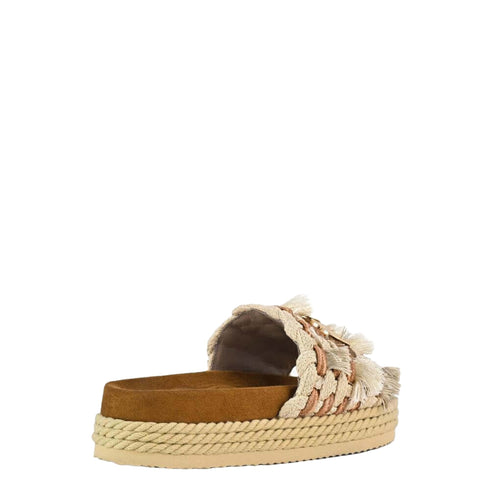 Mou Ciabatta Ciabatta Donna monofascia con frange 36 P26-MOUSW451008K-BLA-36 - Francavilla Moda