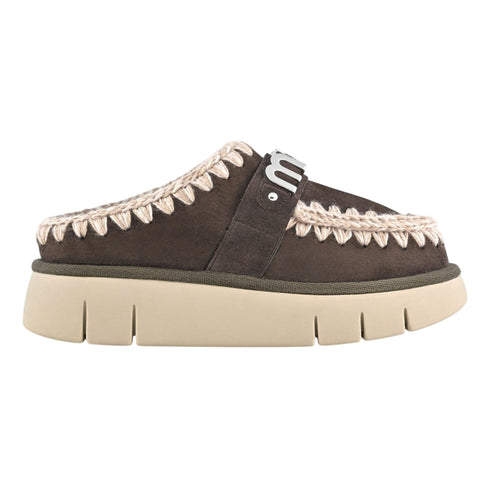 MOU Sabeau Sabot Donna in montone BOUNCE CLOG METAL LOGO 36 A25-MOUFW531001A-ELGRY-36 - Francavilla Moda