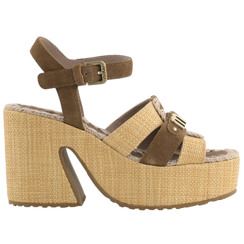 Mou Sandalo Sandalo Donna con platform in rafia 35 - Francavilla Moda