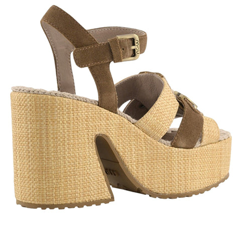 Mou Sandalo Sandalo Donna con platform in rafia 35 - Francavilla Moda