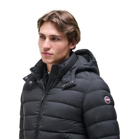 Piumino Uomo imbottito in piuma d'anatra, con chiusura frontale full zip