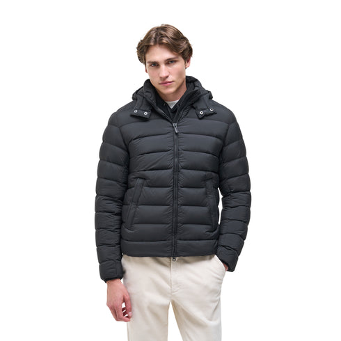 Piumino Uomo imbottito in piuma d'anatra, con chiusura frontale full zip