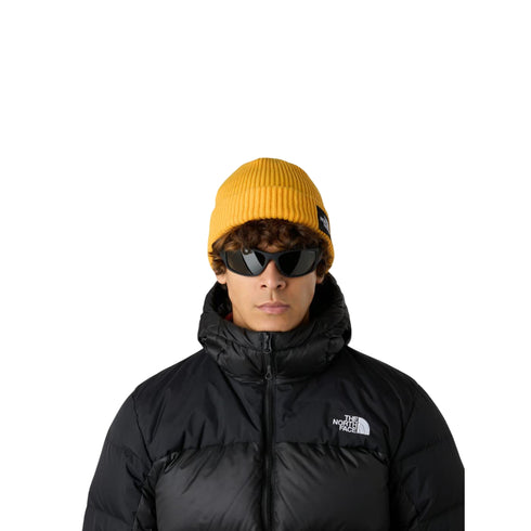 The North Face Berretto Uomo in lana a coste giallo con patch - Francavilla Moda