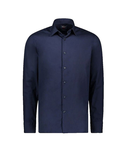 Paul & Shark Camicia elegante Camicia uomo in popeline di cotone Blu navy - Francavilla Moda
