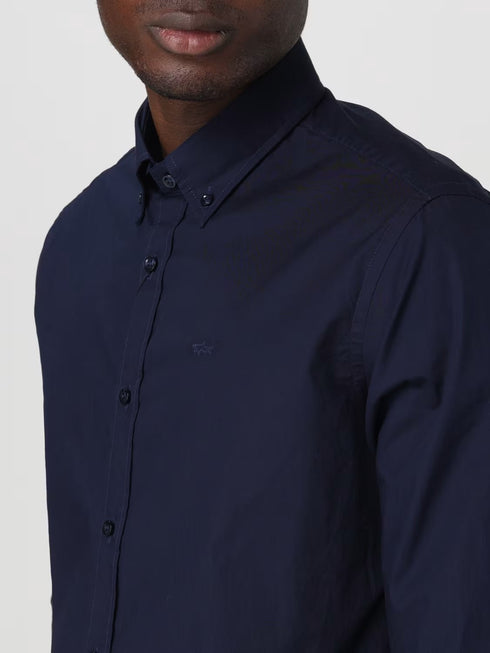 Paul & Shark Camicia elegante Camicia uomo in popeline di cotone Blu navy - Francavilla Moda