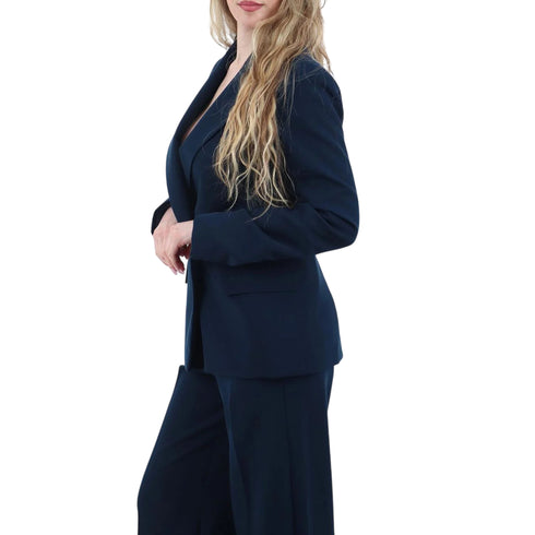 Giacca elegante Donna con due bottoni blu