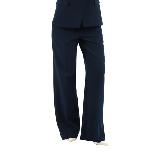 Pantalone Donna a palazzo in tessuto tecnico blu