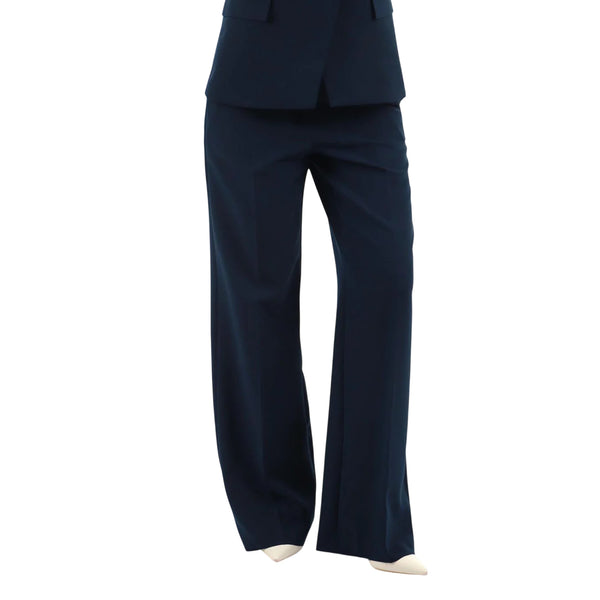 Pantalone Donna a palazzo in tessuto tecnico blu