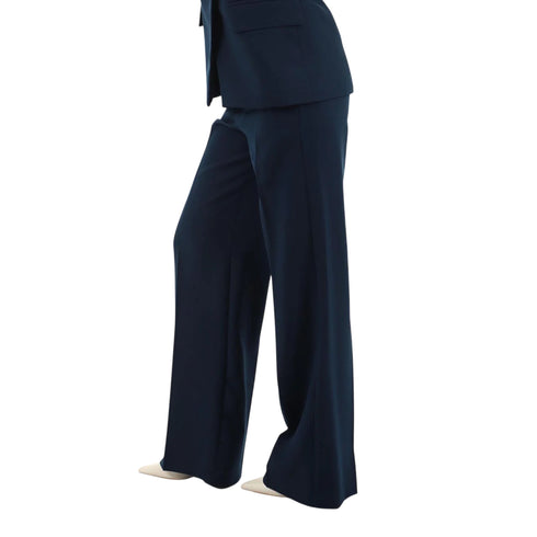 Pantalone Donna a palazzo in tessuto tecnico blu
