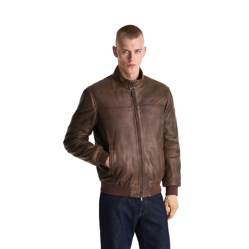 Peuterey Giacca bomber Bomber Uomo in pelle vintage S A26-PEUTEREYFIONIATT-194-S - Francavilla Moda