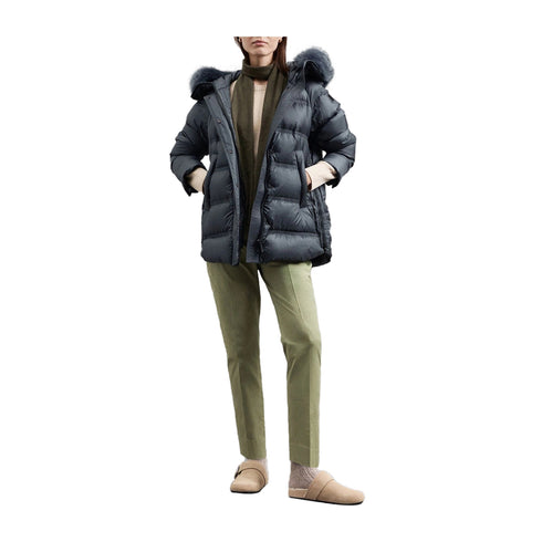 PEUTEREY Piumino medio Piumino Donna medio con pelliccia Antracite A24 - PEUTEREYTAKANMQS03FUR - 799 - 40 - Francavilla Moda