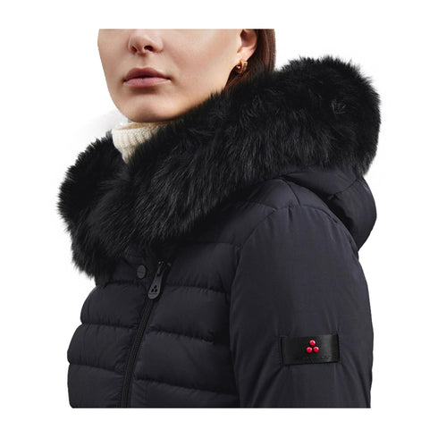PEUTEREY Piumino lungo Piumino Donna Seriola zip laterale Nero A24 - PEUTEREYSERIOLAML04FUR - 808 - 42 - Francavilla Moda