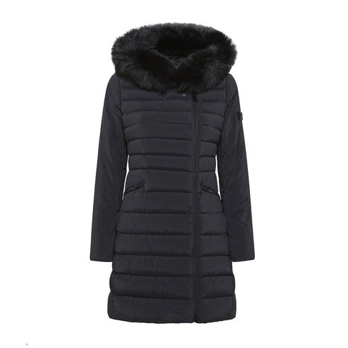 PEUTEREY Piumino lungo Piumino Donna Seriola zip laterale Nero A24 - PEUTEREYSERIOLAML04FUR - 808 - 42 - Francavilla Moda