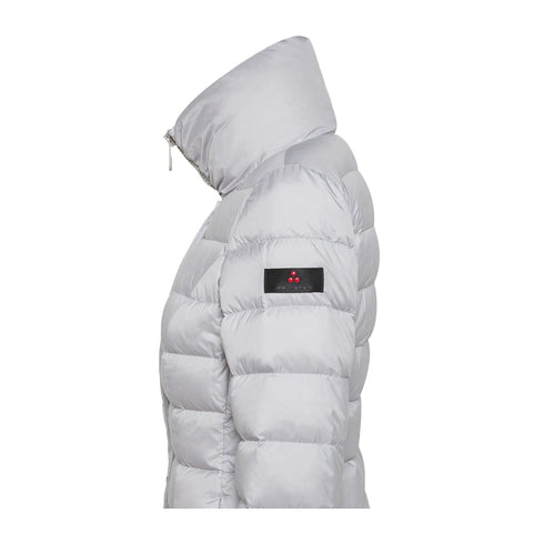PEUTEREY Piumino lungo Piumino Donna Slim collo ampio Grigio perla - Francavilla Moda