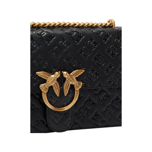 PINKO Borsa a spalla Borsa Donna Love Classic Imprime Nero oro A24 - PINKO 100941A1YB - Z99Q - UNI - Francavilla Moda
