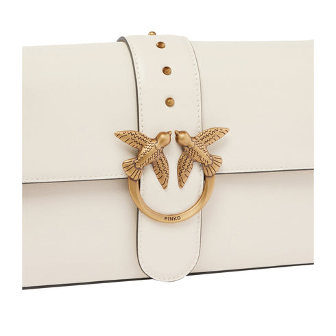 Pinko Borsa a spalla Borsa Donna Love One Classic in pelle Bianco - Francavilla Moda