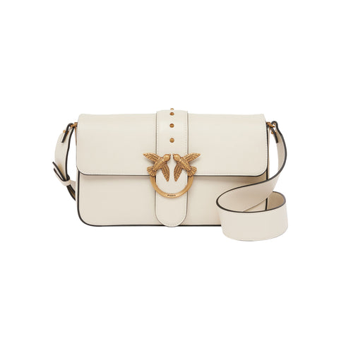 Pinko Borsa a spalla Borsa Donna Love One Classic in pelle Bianco - Francavilla Moda