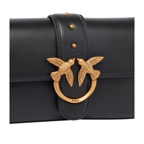 Pinko Borsa a spalla Borsa Donna Love One Mini in pelle Nero oro P25 - PINKO 104340A0QO - Z99Q - UNI - Francavilla Moda