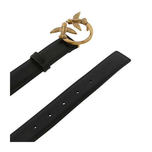 Pinko Cintura Cintura Donna Love Berry H3 Nero oro P25 - PINKO 100125A0F1 - Z99Q - XS - Francavilla Moda