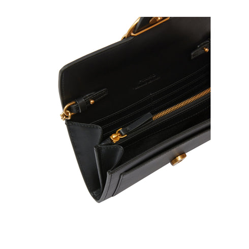 Pinko Portafoglio Portafoglio Donna Love Bag Simply Nero oro - Francavilla Moda