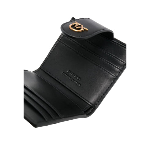 Pinko Portafoglio Portafoglio Donna Multi Purpose in pelle Nero oro P25 - PINKO 103610A0F1 - Z99Q - UNI - Francavilla Moda