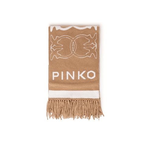 Pinko Sciarpa Sciarpa con logo Love Birds jacquard UNI - Francavilla Moda