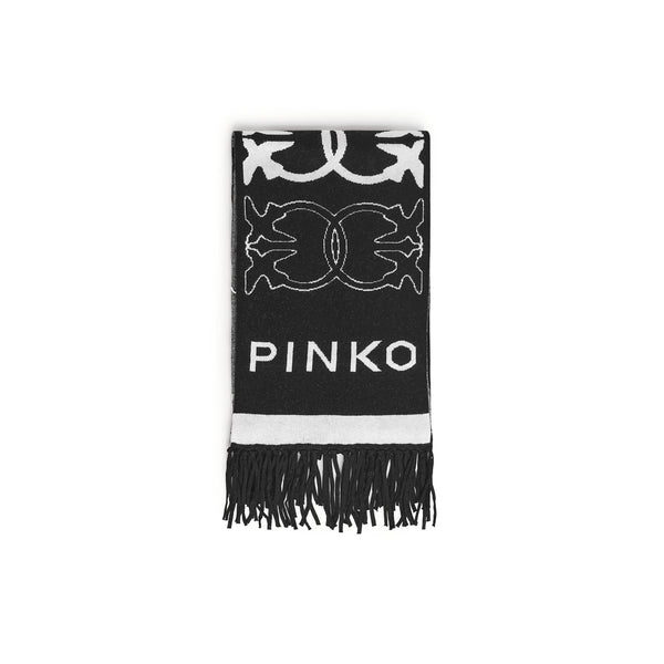 Pinko Sciarpa Sciarpa con logo Love Birds jacquard UNI A25-PINKO 105992A2YO-Z72-UNI - Francavilla Moda