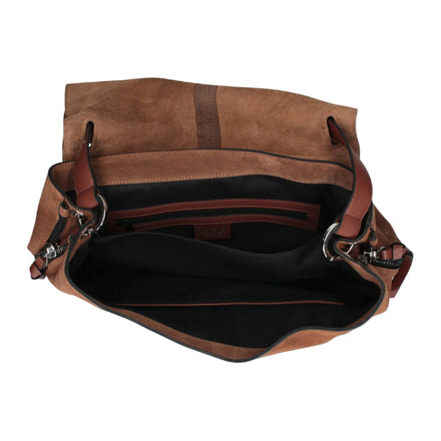 Borsa a spalla grande Lampetra in camoscio interno