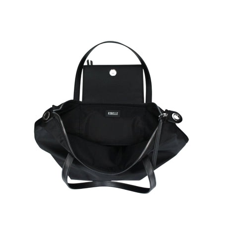 Borsa shopper media Donna Noa in nylon Nero