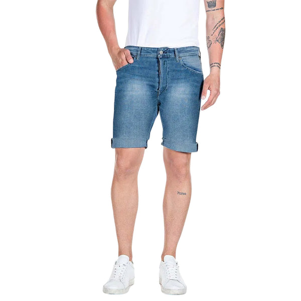 Replay Jeans corti Bermuda Uomo slim in denim 29 P25 - REPLAYMA981261C39 - 009 - 29 - Francavilla Moda