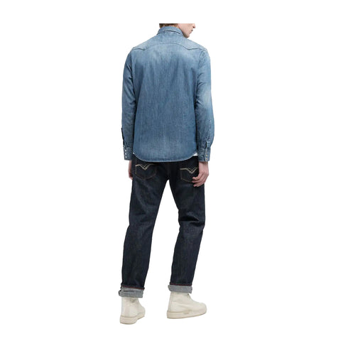 REPLAY Camicia casual Camicia Uomo in denim con taschine Jeans medio P25 - REPLAYM4023C28C80A - 009 - M - Francavilla Moda