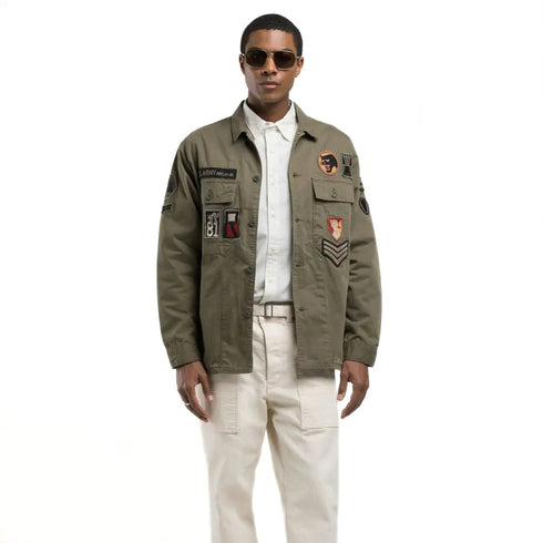 Replay Giacca overshirt Giacca Uomo Overshirt con applicazioni Verde - Francavilla Moda