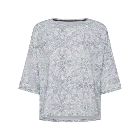 RRD Blusa Blusa Donna a 3/4 con motivo floreale Verde - Francavilla Moda